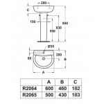 Κολώνα επιδαπέδια, χρώμα: Λευκό Κολώνες νιπτήρων