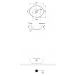 Washbasin Free standing 41x33,5x14 material: Porcelain Without hole Without overflow, color: White surface: Glossy Free standing