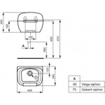 Laundry sink 44,5x33,5, color: White Laundry sinks