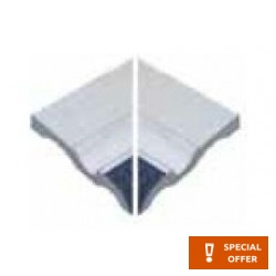 Angolo (Γωνιακά πλακάκια) πισίνας 12,5x12,5 Ιταλίας White/Blu Α’ διαλογής, απόχρωση: Λευκό/Μπλε