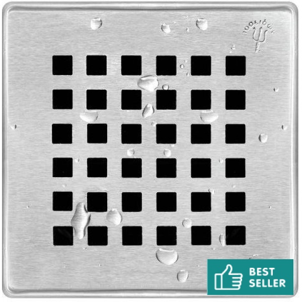 Σχάρα & Πλαίσιο από inox 12x12, χρώμα: Χρωμέ Σχάρες ντουζιέρας