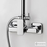 Μπαταρία ντουζιέρας με βέργα και κεφαλή ντους επίτοιχη αναμεικτική από ορείχαλκο 20x20cm, χρώμα: Χρωμέ επιφάνεια: Γυαλιστερή Επίτοιχες με βέργα και κεφαλή ντους Μπαταρία ντουζιέρας με βέργα και κεφαλή ντους επίτοιχη αναμεικτική από ορείχαλκο 20x20cm, χρώμα: Χρωμέ επιφάνεια: Γυαλιστερή Επίτοιχες με βέργα και κεφαλή ντους