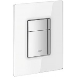 Πλακέτα εντοιχιζόμενου καζανακίου με λευκό κρύσταλλο από κρύσταλλο διπλής ενέργειας με πνευματικό μηχανισμό, χρώμα: Χρωμέ επιφάνεια: Γυαλιστερή Πλακέτες