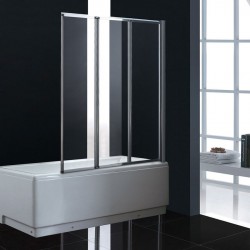 Καμπίνα μπανιέρας ευθύγραμμη 120x140 4mm πτυσσόμενη αναστρέψιμη Mirror επιφάνεια: Γυαλιστερή, χρώμα: Χρωμέ Ευθύγραμμες