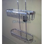 Sponge box material: Brass Double Hanging, color: Chrome surface: Glossy Shower baskets
