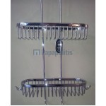 Sponge box material: Brass Double Hanging, color: Chrome surface: Glossy Shower baskets