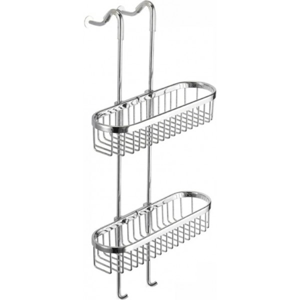 Sponge box material: Brass Double Hanging, color: Chrome surface: Glossy Shower baskets