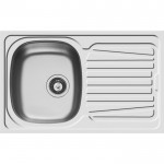 Νεροχύτης ανοξείδωτος 79x50 από inox επιφάνεια: Σατινέ με πάγκο αριστερά / με πάγκο δεξιά ένθετος 1 γούρνα 1B 1D, χρώμα: Χρωμέ Ανοξείδωτοι Νεροχύτης ανοξείδωτος 79x50 από inox επιφάνεια: Σατινέ με πάγκο αριστερά / με πάγκο δεξιά ένθετος 1 γούρνα 1B 1D, χρώμα: Χρωμέ Ανοξείδωτοι
