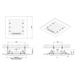 Μηχανισμός στήριξης κεφαλής ντους 50x50, mirror steel, οροφής, χρώμα: Χρωμέ Κεφαλές ντους Μηχανισμός στήριξης κεφαλής ντους 50x50, mirror steel, οροφής, χρώμα: Χρωμέ Κεφαλές ντους