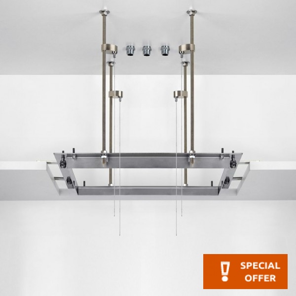 Μηχανισμός στήριξης κεφαλής ντους 50x50, mirror steel, οροφής, χρώμα: Χρωμέ Κεφαλές ντους Μηχανισμός στήριξης κεφαλής ντους 50x50, mirror steel, οροφής, χρώμα: Χρωμέ Κεφαλές ντους