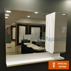 Bathroom mirror, shape: Rectangle 80x65 material: Lacquer, color: White Mirrors