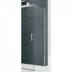 Shower enclosure Linear 88x195 6mm fixed reversible FH88 (88-89,5) Crystal Clear, side panel, combine with Kali PH, transparent crystal glass surface: Glossy, color: Chrome Linear