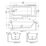 Bathtub Offset 170x85x60 material: Acrylic left surface: Glossy, color: White Offset Bathtub Offset 170x85x60 material: Acrylic left surface: Glossy, color: White Offset