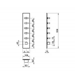 Shower tap Wall-mounted external part 5 way material: Brass thermostatic With plate with separate exits without hand shower, hose and holder, color: Chrome surface: Glossy Wall-mounted - external part