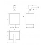 Dispenser countertop material: Brass, color: Chrome/White surface: Glossy Soap dispensers