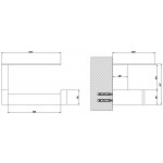 Paper holder with shelf material: Brass, color: Chrome surface: Glossy Toilet paper holders