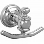 Hook double Flat wall mounted material: Brass, color: Chrome surface: Glossy Hooks Hook double Flat wall mounted material: Brass, color: Chrome surface: Glossy Hooks