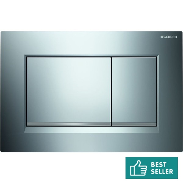 Πλακέτα εντοιχιζόμενου καζανακίου από ABS διπλής ενέργειας μηχανικά, χρώμα: Χρωμέ επιφάνεια: Γυαλιστερή Πλακέτες