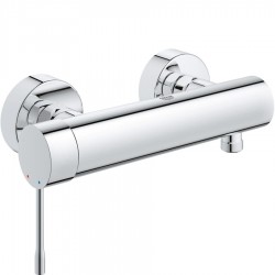 Shower tap Wall-mounted exposed material: Brass mixer without hand shower, hose and holder, color: Chrome surface: Glossy Wall-mouned exposed