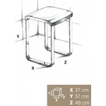 Bath stool material: Metal, color: Black surface: Matt Shower seats