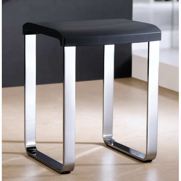 Bath stool material: Metal, color: Black surface: Matt Shower seats