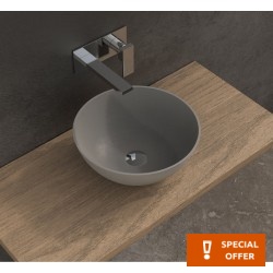 Washbasin Free standing 39x39x14,5 material: Solid Surface Without hole Without overflow 39/LG, Light Grey, color: Grey surface: Matt Free standing