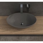 Washbasin Free standing 60x40x14,5 material: Solid Surface Without hole Without overflow OV/G Dark Grey, color: Grey surface: Matt Washbasin Free standing 60x40x14,5 material: Solid Surface Without hole Without overflow OV/G Dark Grey, color: Grey surface: Matt