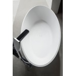 Μπανιέρα ελευθέρας τοποθέτησης 180x88x55 από solid surface επιφάνεια: Ματ, χρώμα: Λευκό χωρίς λαβές Ελευθέρας τοποθέτησης