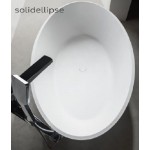 Μπανιέρα ελευθέρας τοποθέτησης 180x88x55 από solid surface επιφάνεια: Ματ, χρώμα: Λευκό χωρίς λαβές Ελευθέρας τοποθέτησης