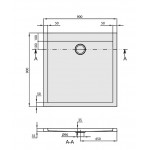 Shower tray Square 90x90x3,5 material: Acrylic Slim, color: White surface: Glossy Shower tray Square 90x90x3,5 material: Acrylic Slim, color: White surface: Glossy