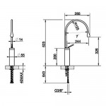 Wash basin tap Deck-mounted for free-standing washbasin material: Brass mixer Without waste, color: Chrome surface: Glossy Deck-mounted Wash basin tap Deck-mounted for free-standing washbasin material: Brass mixer Without waste, color: Chrome surface: Glossy Deck-mounted