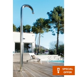 Στήλη ντους εξωτερικού χώρου από inox & διακόπτης, AISI 316, χρώμα: Χρωμέ επιφάνεια: Γυαλιστερή Εξωτερικού χώρου