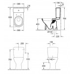 Flushing cistern Low level pressure, color: White Close-coupled toilets cisterns