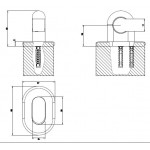 Στήριγμα ντους σταθερό από ορείχαλκο, χρώμα: Χρωμέ επιφάνεια: Γυαλιστερή Στηρίγματα ντους
