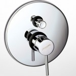 Shower tap Wall-mounted concealed - complete set 2 way material: Brass mixer With plate without hand shower, hose and holder, color: Chrome surface: Glossy Wall-mounted - external part Shower tap Wall-mounted concealed - complete set 2 way material: Brass mixer With plate without hand shower, hose and holder, color: Chrome surface: Glossy Wall-mounted - external part