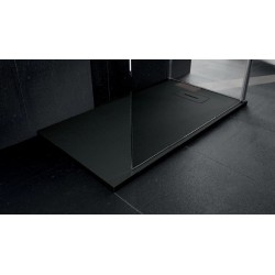 Shower tray Rectangular 170x80 material: Synthetic, color: Black surface: Matt Rectangular