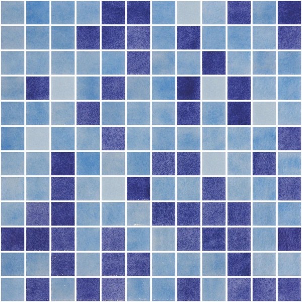 Pool mosaic 2,5x2,5 Spain, shape: Square 1st choice, hue: Blue Mosaics for pool