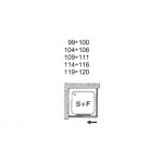 Shower enclosure Rectangle 119x70x190 8mm sliding VS20&VF70 (119-121)/70, Inox 304 knob, transparent crystal glass surface: Glossy, color: Chrome Shower enclosure Rectangle 119x70x190 8mm sliding VS20&VF70 (119-121)/70, Inox 304 knob, transparent crystal glass surface: Glossy, color: Chrome
