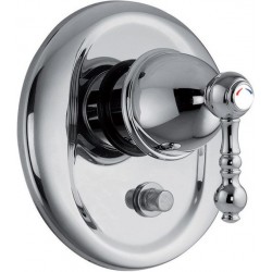 Shower tap Wall-mounted external part 2 way material: Brass mixer With plate without hand shower, hose and holder, color: Chrome surface: Glossy