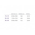 Καμπίνα ντουζιέρας τετράγωνη 67x67x180 5mm συρόμενη πλήρης CS70S, επιφάνεια: Γυαλιστερή, χρώμα: Χρωμέ Τετράγωνες