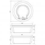 Mini πισίνα 180x66 επιφάνεια: Γυαλιστερή με 4 πλευρικά jet , 6 jet πλάτης, Aquasystem, 3 μαξιλάρια, χειριστήριο & χρωματοθεραπεία, με κουπαστή Wenge, χρώμα: Λευκό Mini πισίνα 180x66 επιφάνεια: Γυαλιστερή με 4 πλευρικά jet , 6 jet πλάτης, Aquasystem, 3 μαξιλάρια, χειριστήριο & χρωματοθεραπεία, με κουπαστή Wenge, χρώμα: Λευκό