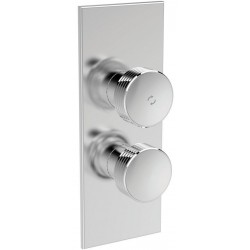Shower tap Wall-mounted external part 2 way / 3 way material: Brass mixer With plate without hand shower, hose and holder  H Collection, color: Chrome surface: Glossy Wall-mounted - external part