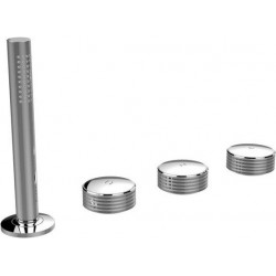 Μπαταρία μπανιέρας επικαθήμενη κομπλέ από ορείχαλκο H Collection, χρώμα: Χρωμέ επιφάνεια: Γυαλιστερή Επικαθήμενες