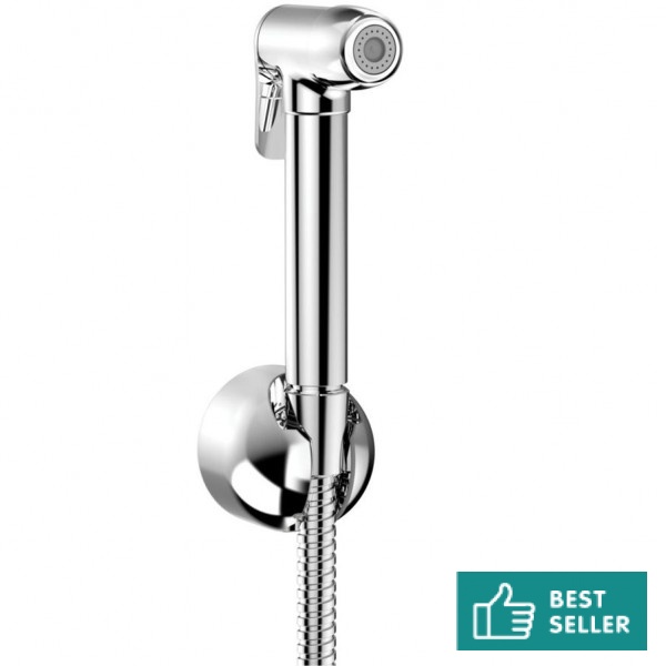 Τηλέφωνο ντους μπιντέ & Σπιράλ & Στήριγμα από ορείχαλκο, χρώμα: Χρωμέ επιφάνεια: Γυαλιστερή Τηλέφωνα ντους μπιντέ