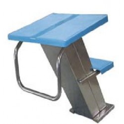 Diving board adjustable, antislip, holding bars, numbered, FINA specifications, blue material: Inox Pool equipment