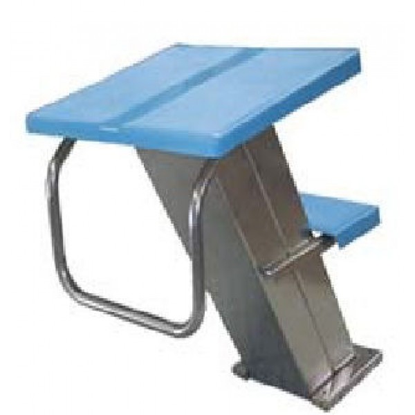 Diving board adjustable, antislip, holding bars, numbered, FINA specifications, blue material: Inox Pool equipment