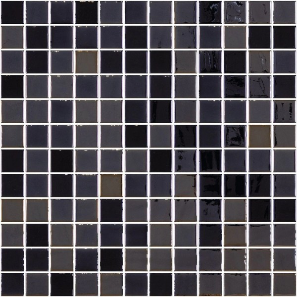 Pool mosaic 2,5x2,5 Spain, shape: Square 1st choice, hue: Black Mosaics for pool
