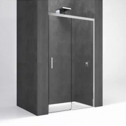 Shower enclosure Linear 146x195 6mm sliding PH 146 (146 - 147,5), transparent crystal glass surface: Glossy, color: Chrome