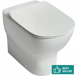 Σετ Λεκάνη επιδαπέδια ΥΠ (υψηλής πίεσης) + Κάλυμμα Aquablade Sandwich slim εφαπτόμενη κάτω σιφώνι S / πίσω σιφώνι P 55,5x36,5 επιφάνεια: Γυαλιστερή, χρώμα: Λευκό Επιδαπέδιες ΥΠ