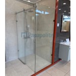 Shower enclosure Linear 80x190 8mm fixed surface: Brushed, color: Chrome Shower enclosure Linear 80x190 8mm fixed surface: Brushed, color: Chrome Linear